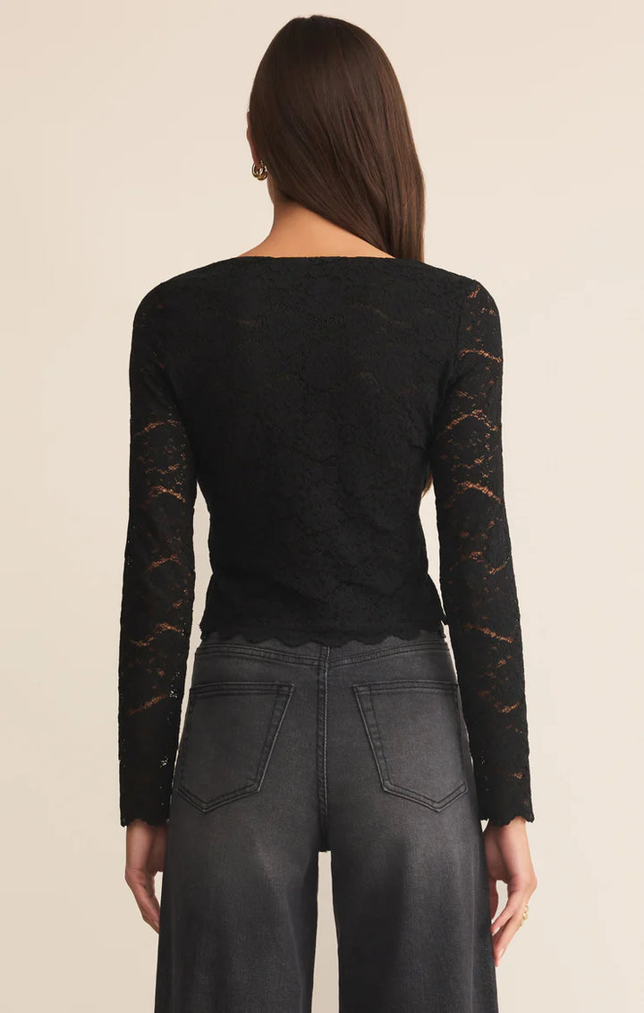 Aurora Lace Cropped Long Sleeve