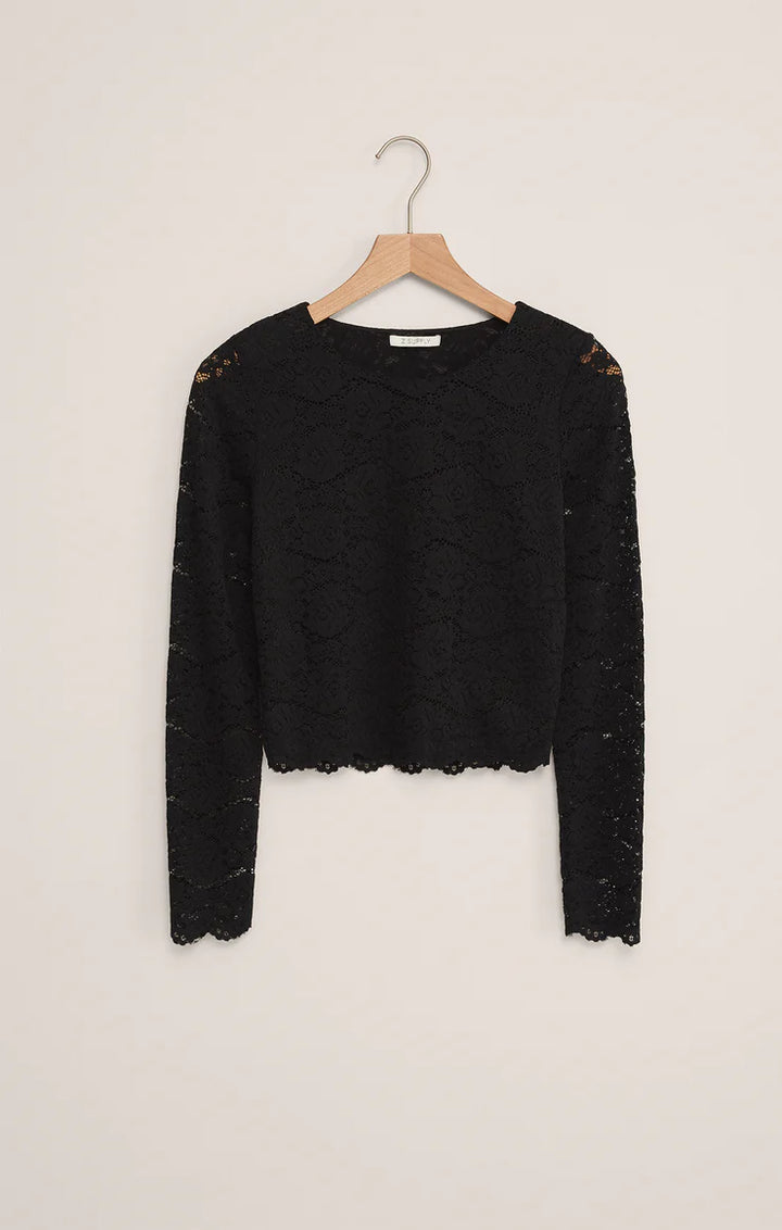 Aurora Lace Cropped Long Sleeve