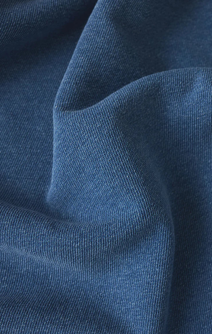 Boyfriend Knit Denim Sweatshirt