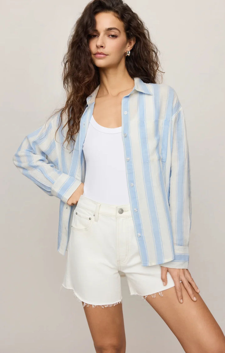 The Perfect Linen Striped Top