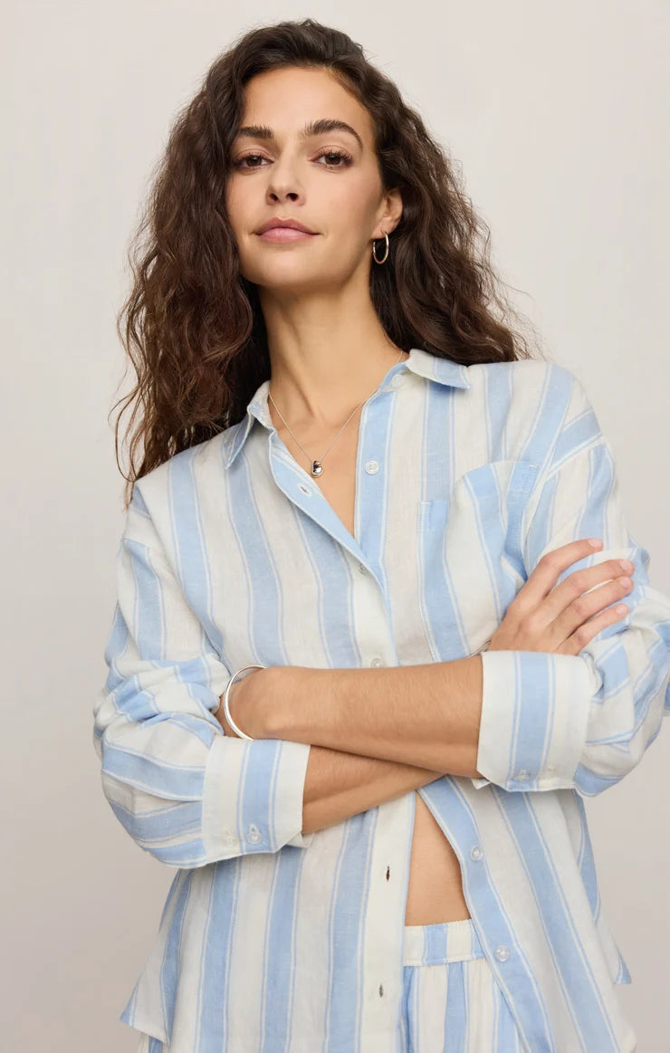 The Perfect Linen Striped Top