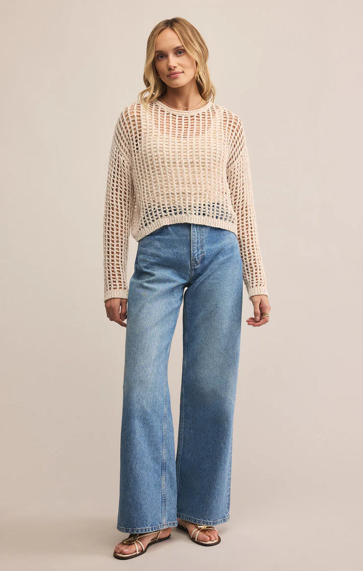 Felix Cropped Crochet Sweater