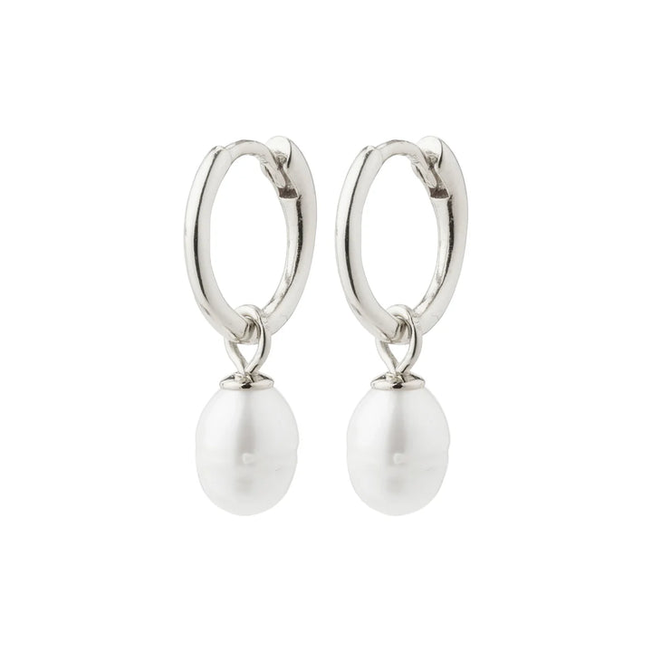 Berthe Recycled Pearl hoop Earrings
