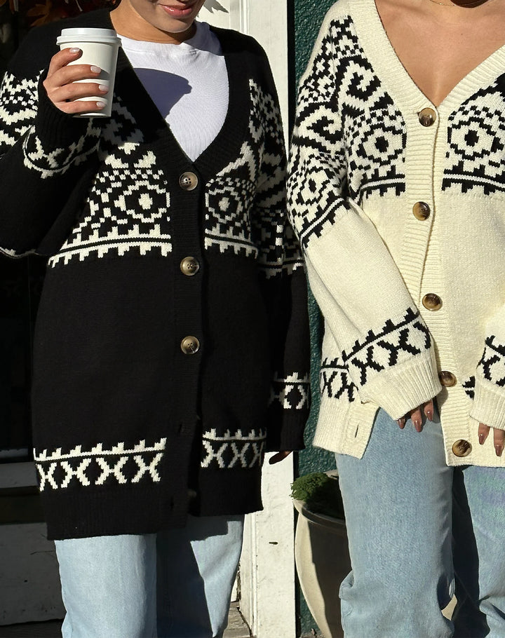 Fair Isle Knit Cardigan