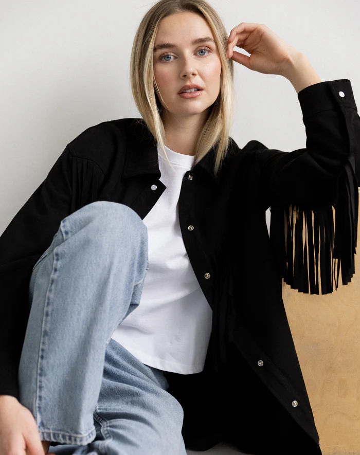 Suede Fringe Jacket