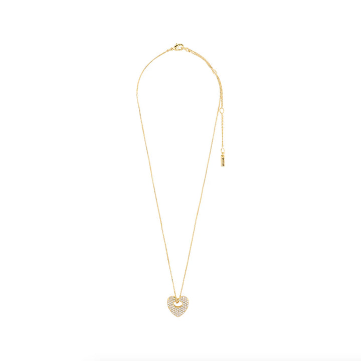 Dune Recycled Crystal Heart Necklace