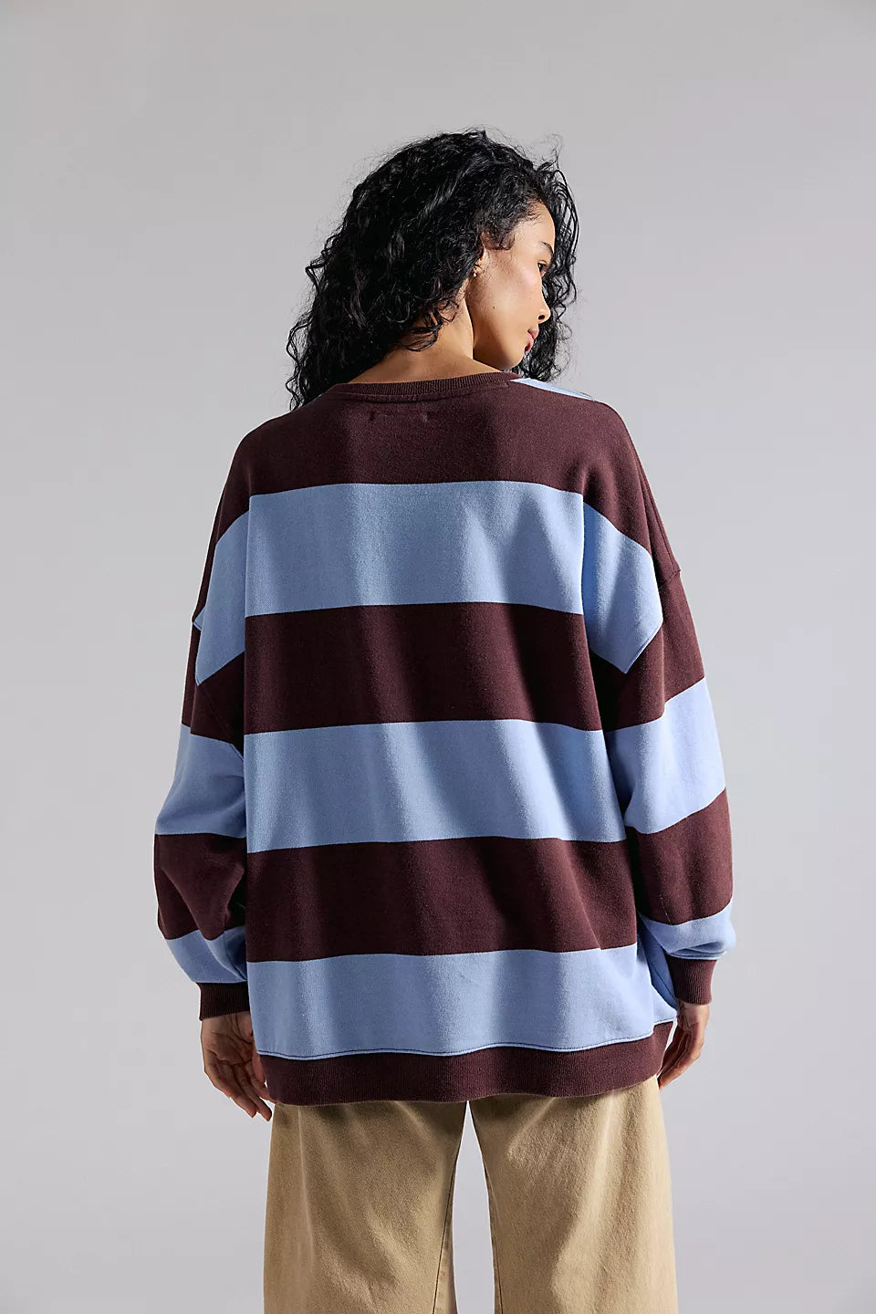Classic Striped Oversized Crewneck