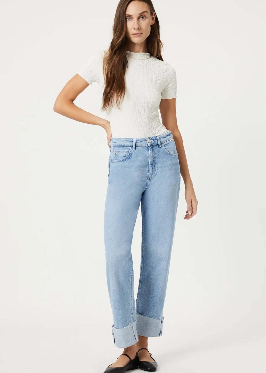 Savannah Cuffed Straight Leg Jeans