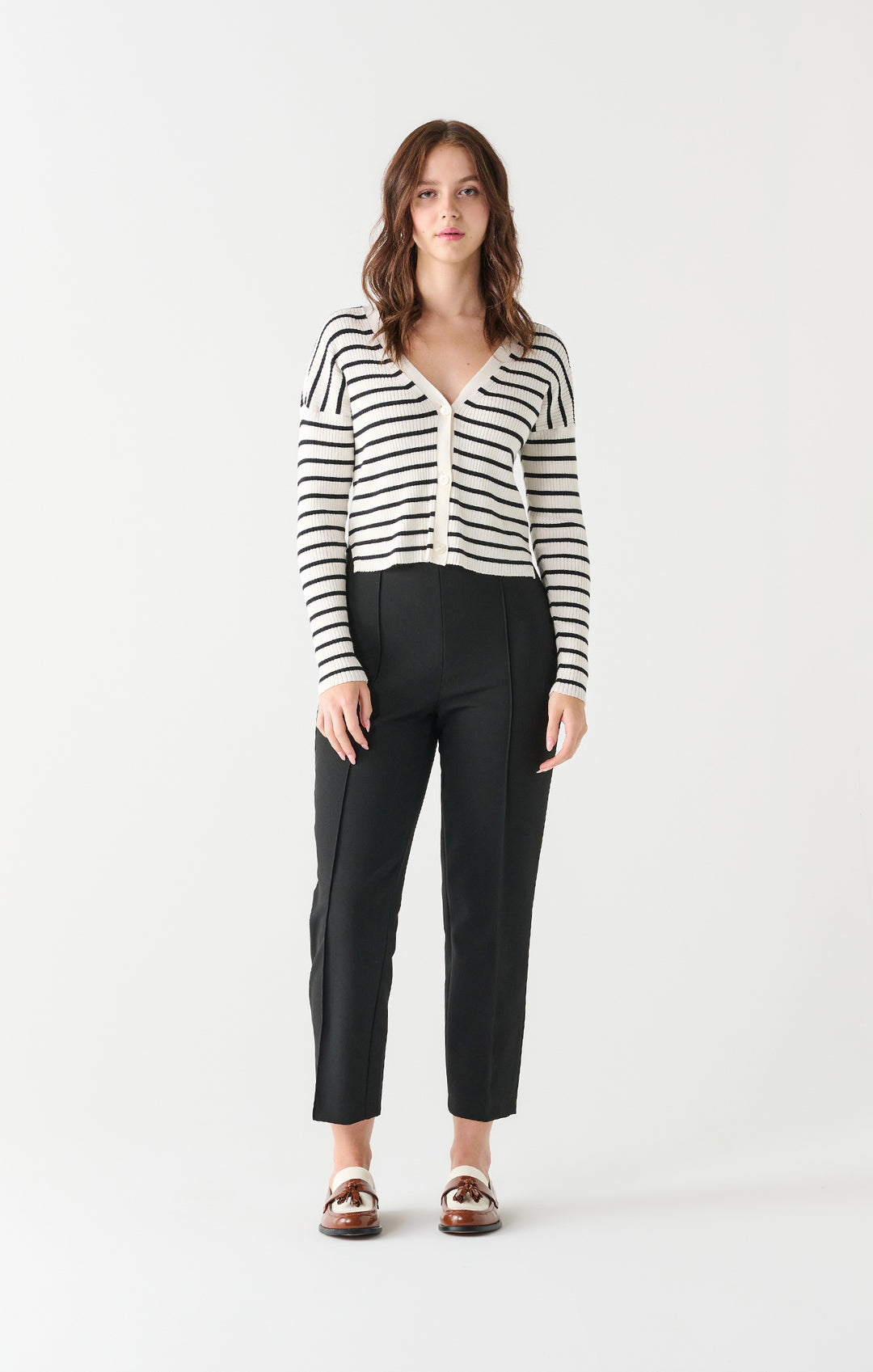 Kourtney Ribbed Stripe Cardigan