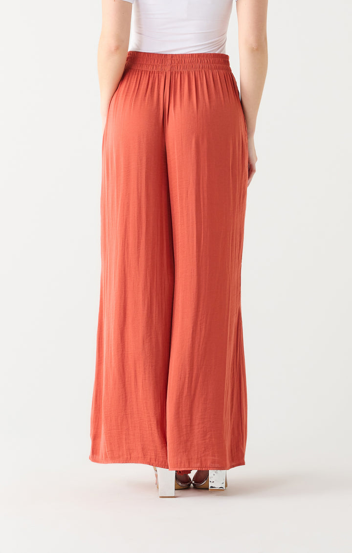 Julie Wide Leg Satin Pant