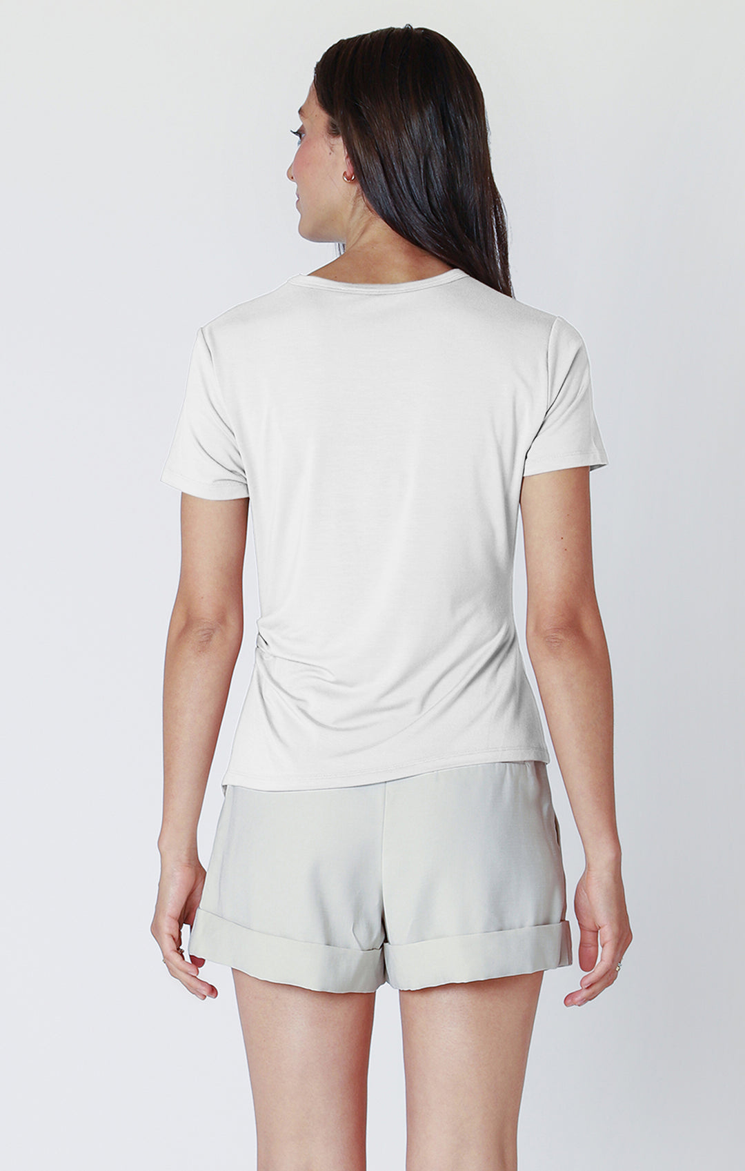 Catrina Gathered Angled Hem Top