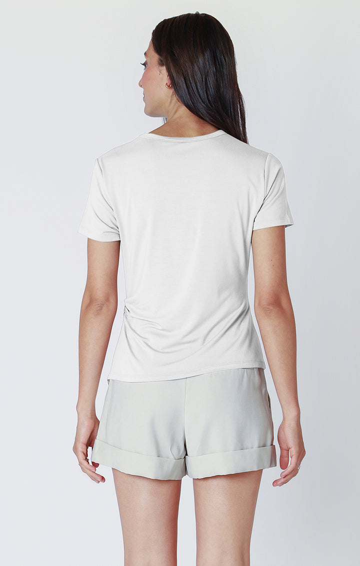 Catrina Gathered Angled Hem Top