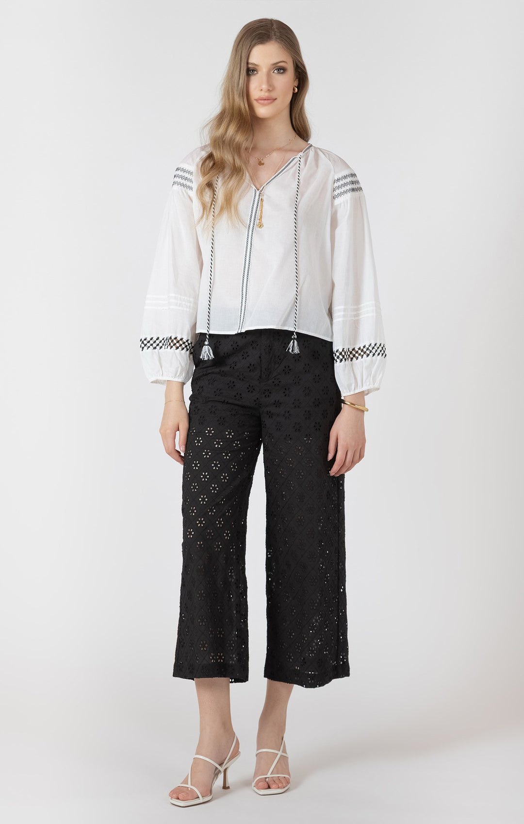 Peyton Openwork Embroidery Pant