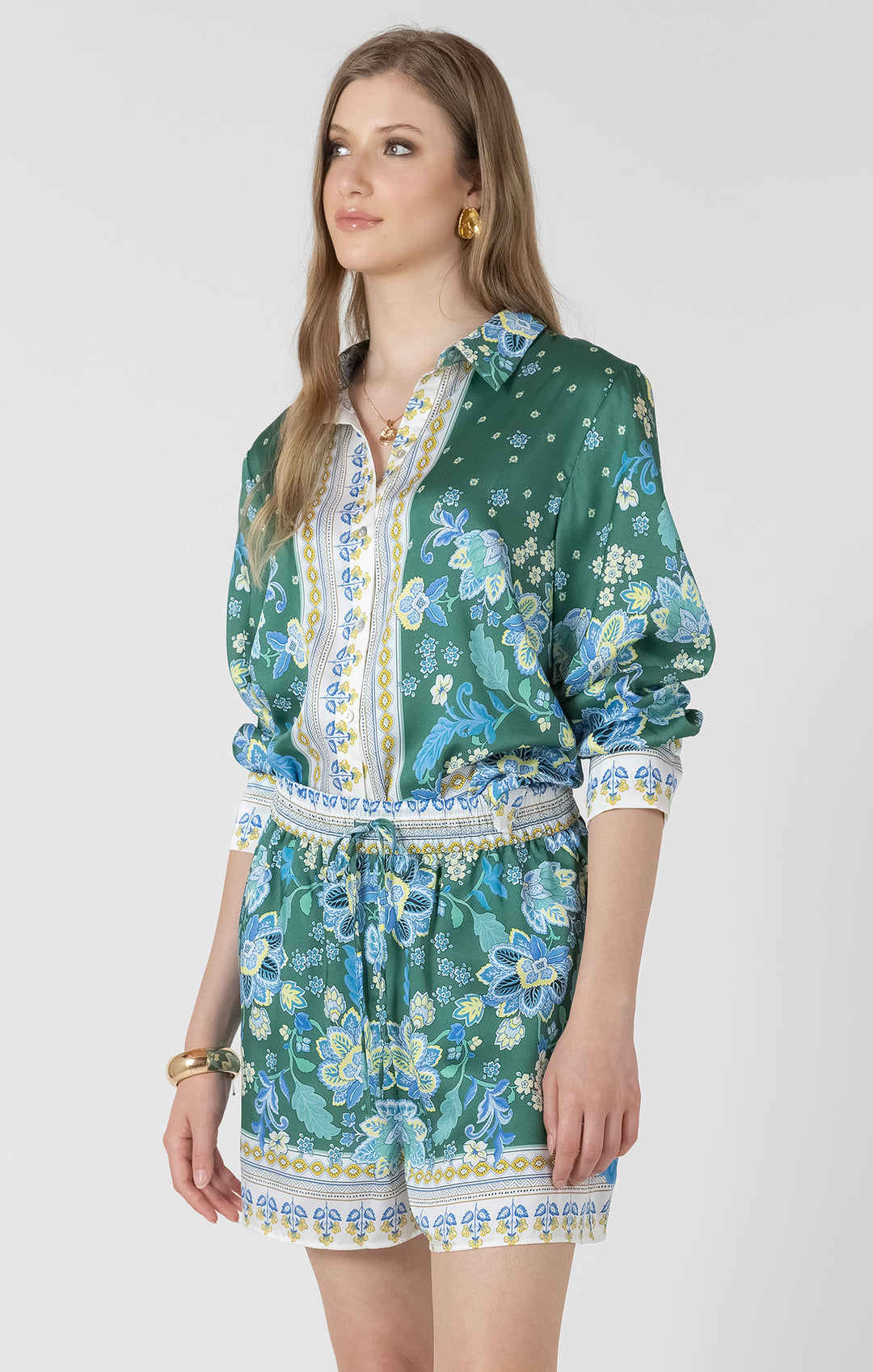 Lucy Satin Button Up Blouse