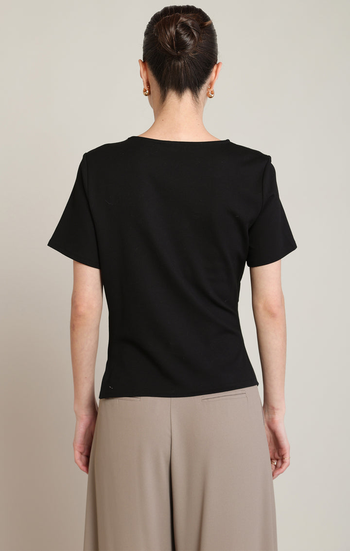 Draped Asymetrical T Shirt