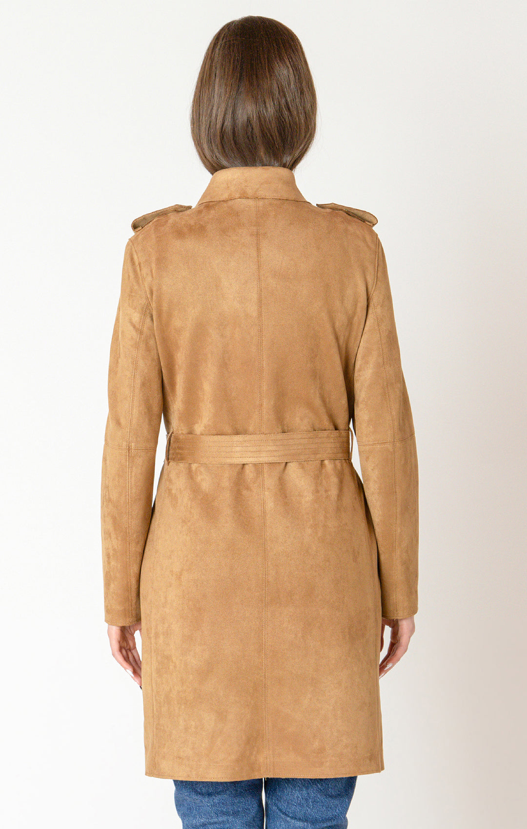 Rachelle Faux Suede Belted Trench