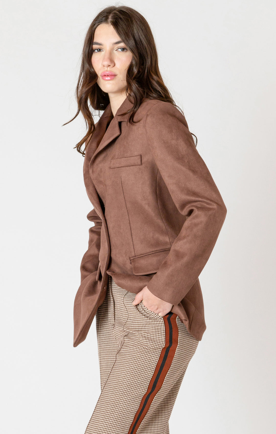 Augusta Faux Suede Blazer