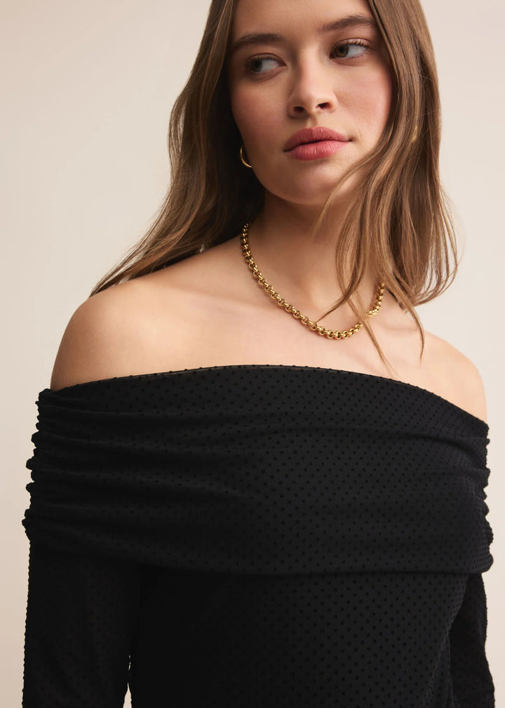 Whimsy Off The Shoulder Mesh Top