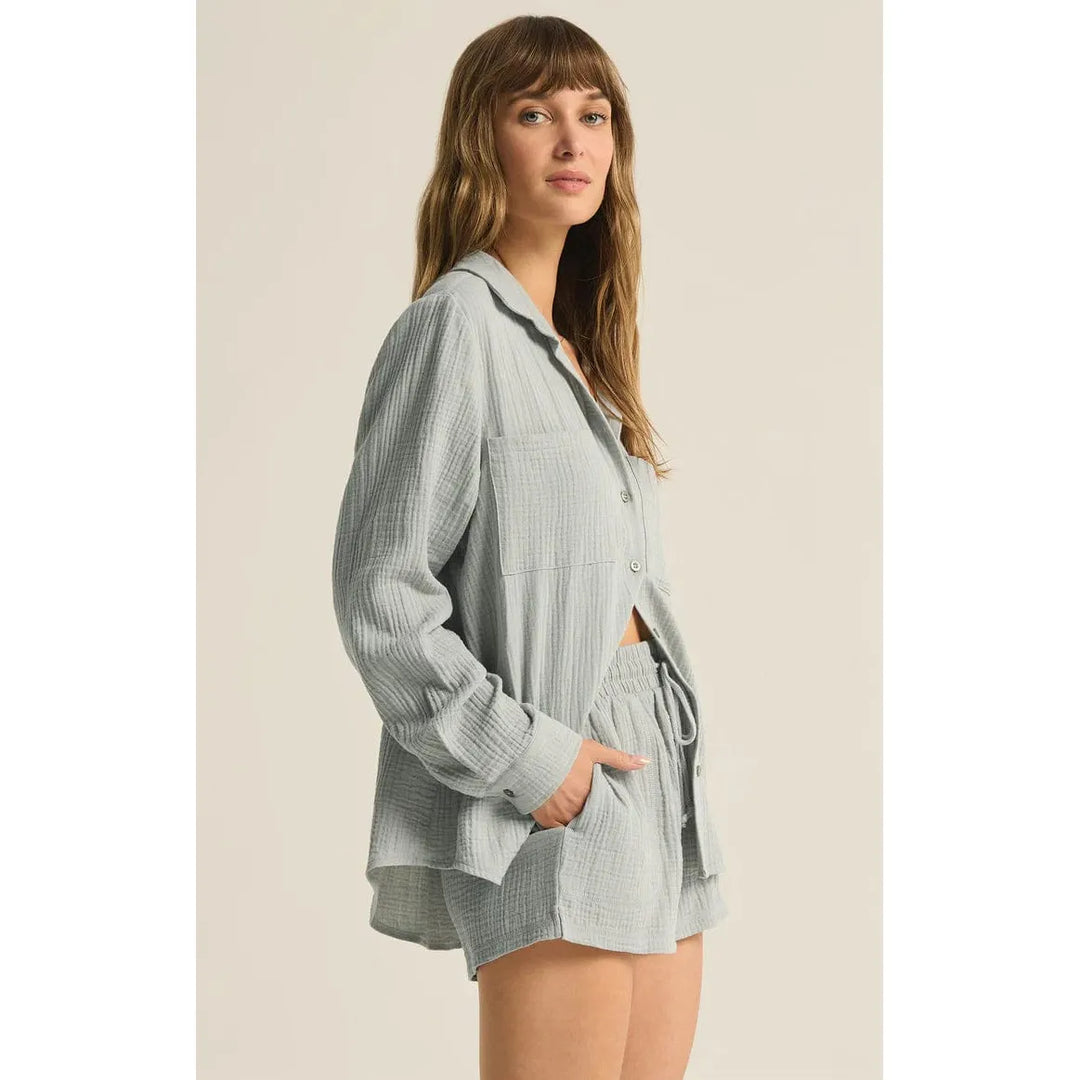 Kaili Button Up Gauze Top