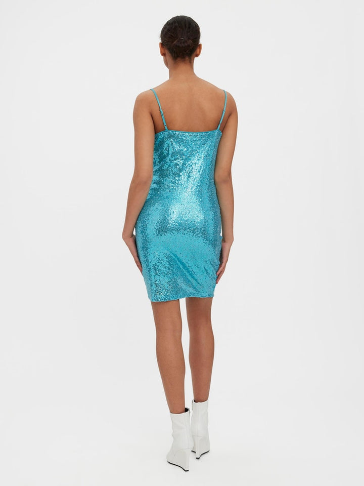 Kaje Cowl Neck Sequin Dress