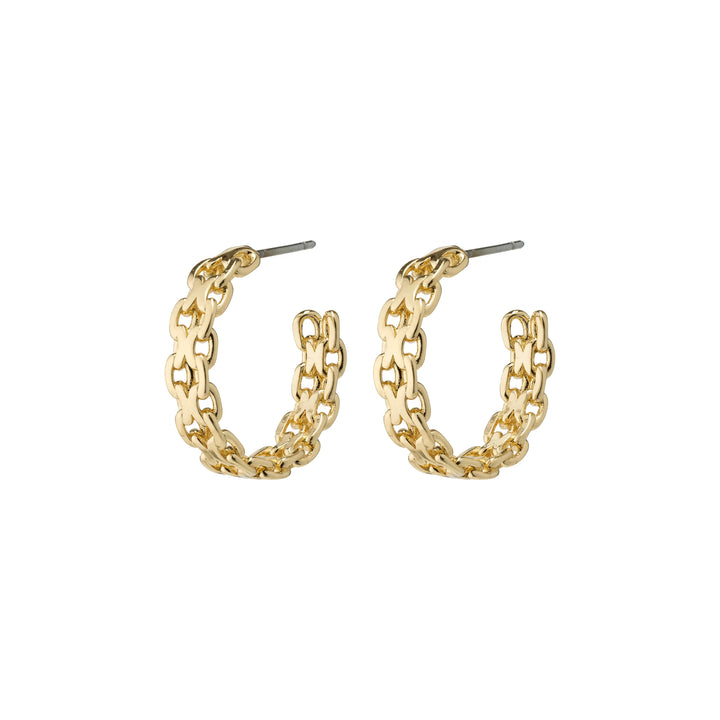 Peace Chain Hoop Earrings