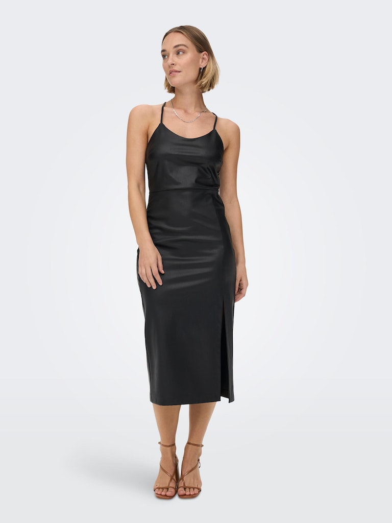 Rina Faux Leather Dress