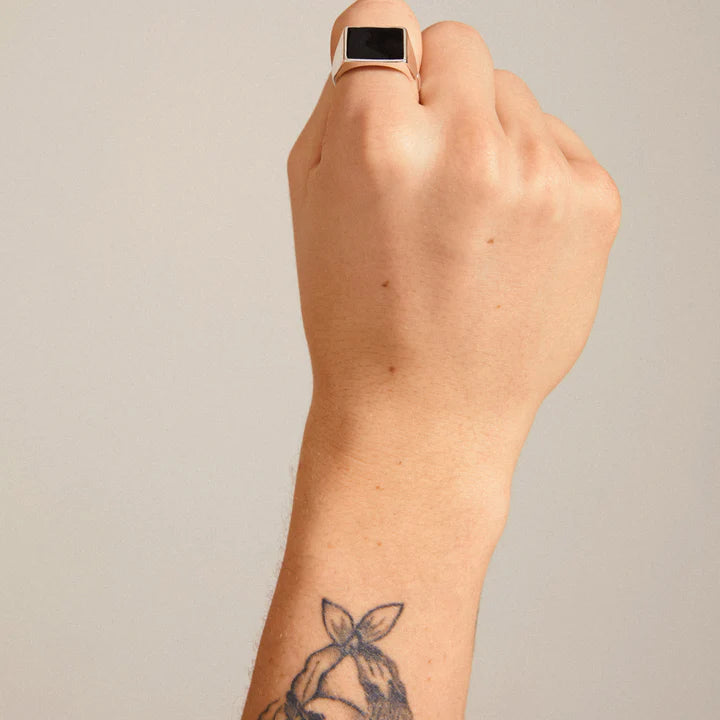 Ecru Square Signet Ring