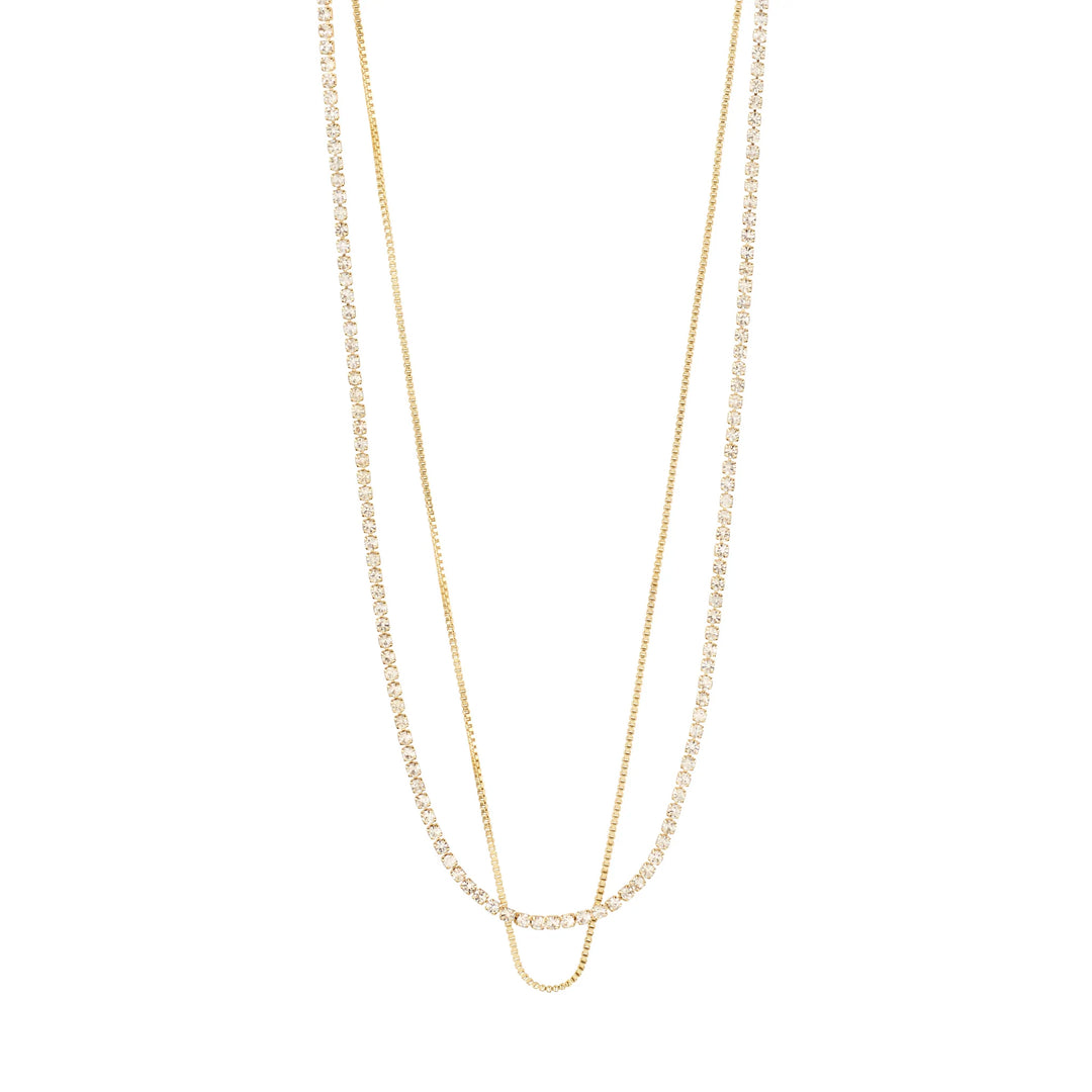 Mille Crystal Layered Necklace