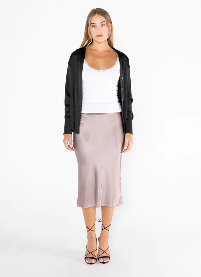 Satin Bias Skirt