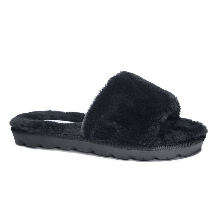 Rally Faux Fur Slide