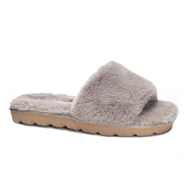 Rally Faux Fur Slide