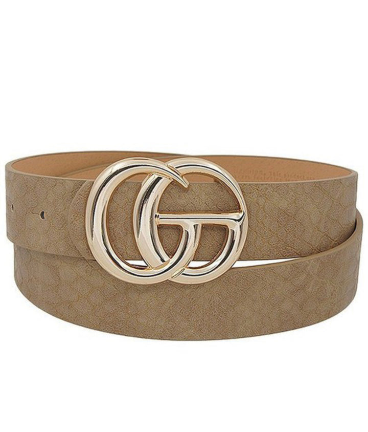 Gia Medium Gold Buckle Belt