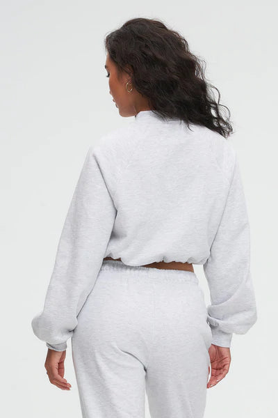 Pull Cord Mock Neck Sweatshirt