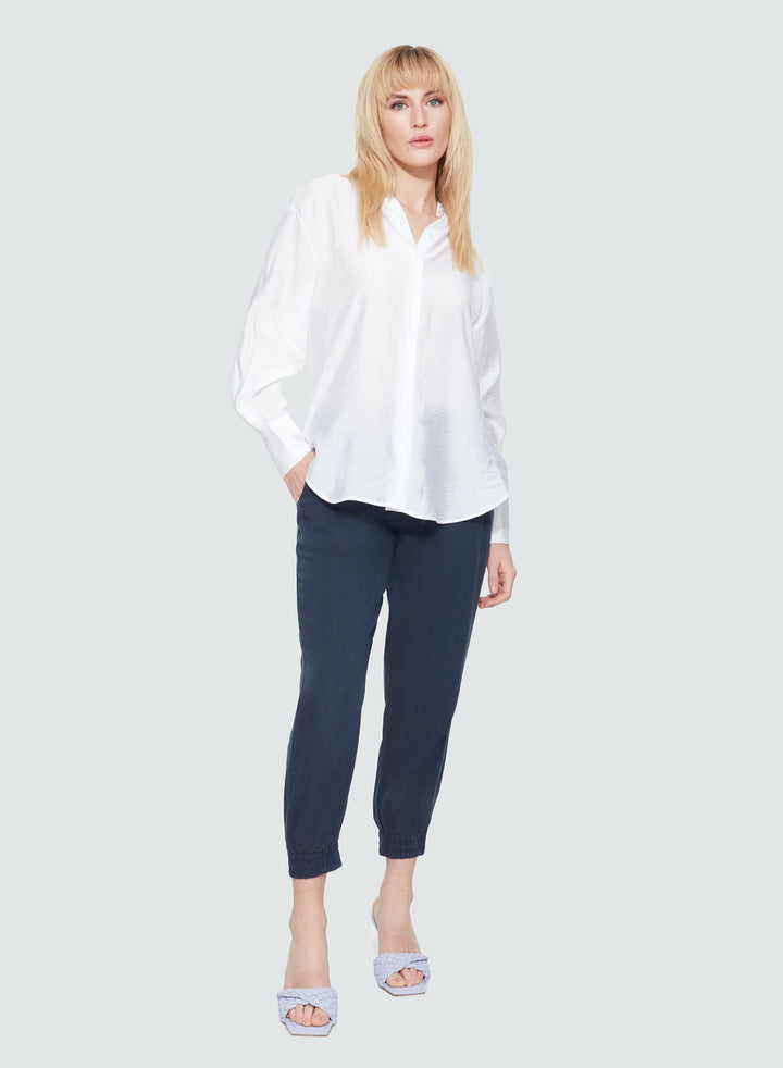 Elena Textured Button Down Blouse